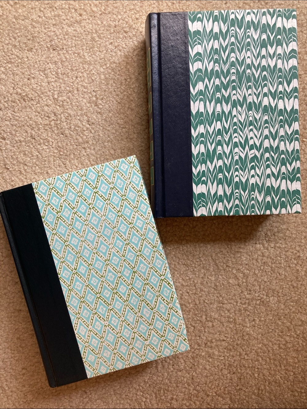 Vintage Reader’s Digest Condensed Book Bundle of Two with patterned covers